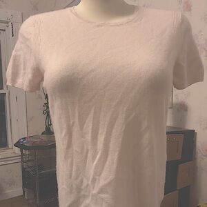 Saks Fifth Avenue %100 Cashmere Sweater NWT Sz XL Soft Whisper Pink. Ballet core